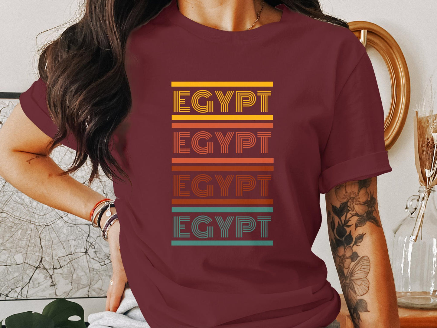 Egypt Multi Colors T-shirt - T-Shirt - Middle Shark