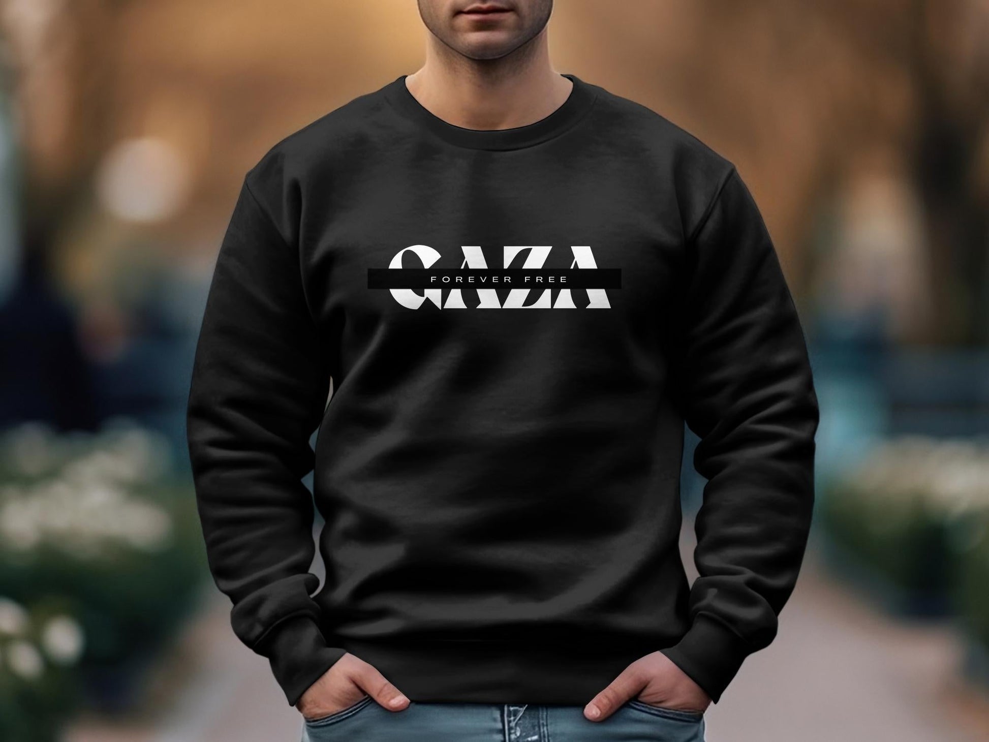 Free Gaza Crewneck Sweatshirt - Sweatshirt - Middle Shark