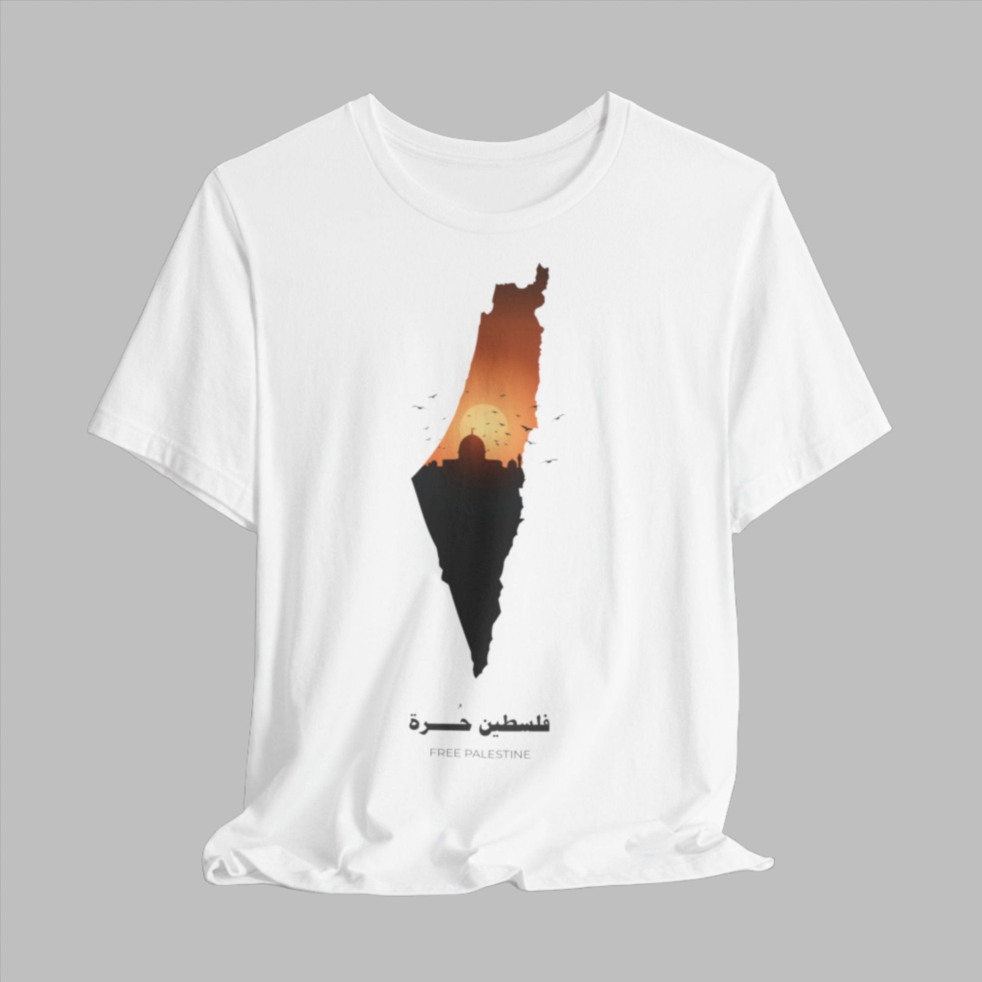 Free Palestine Sunset T-shirt - T-Shirt - Middle Shark