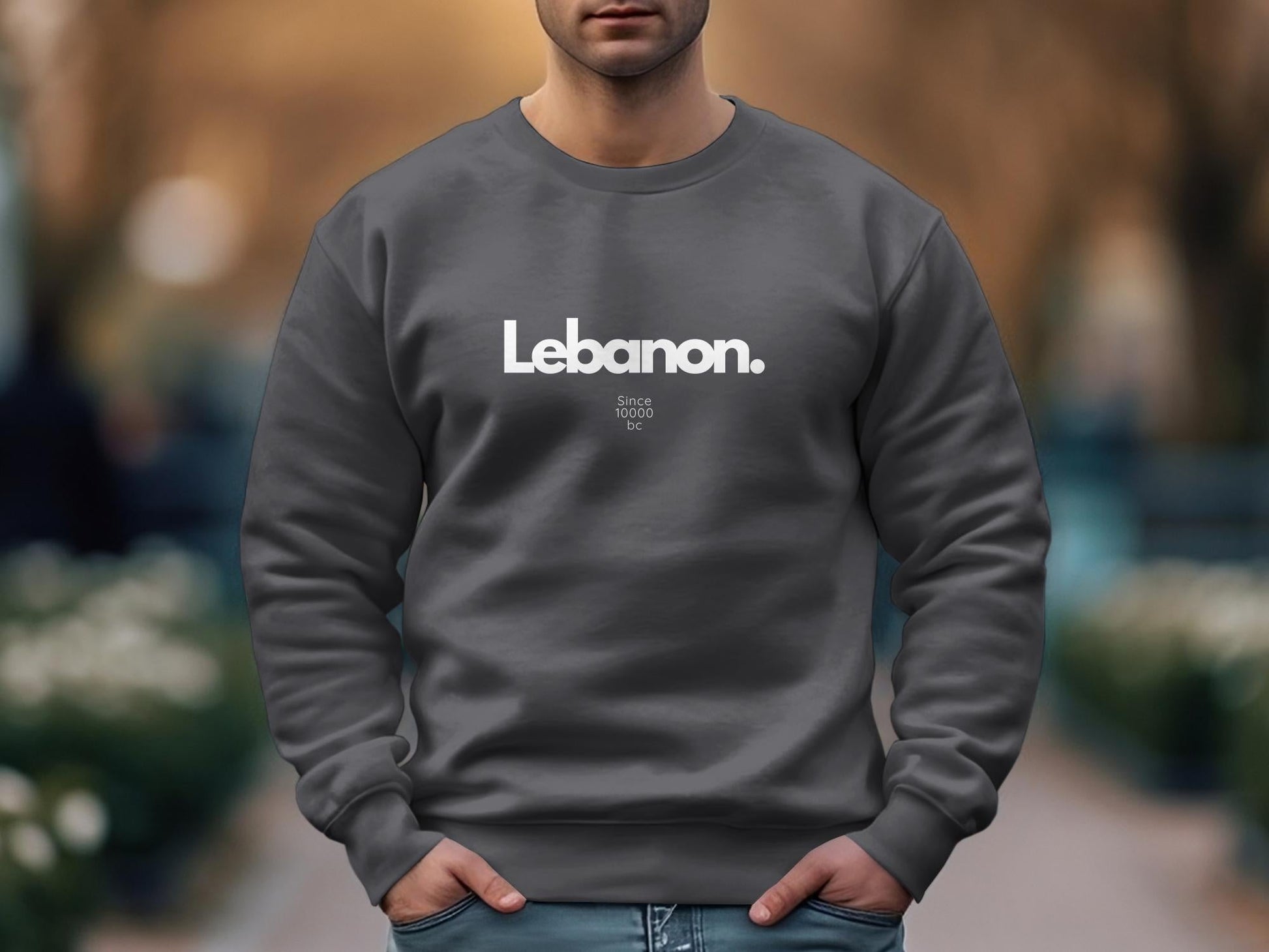 Lebanon Classic 10000BC Crewneck Sweatshirt - Sweatshirt - Middle Shark