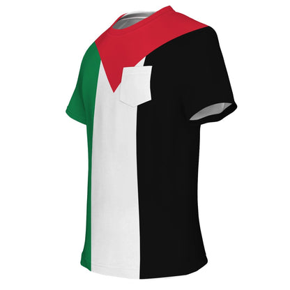 Palestine Flag All Over Print Pocket T - shirt - Pocket T - shirt - AOP - Middle Shark