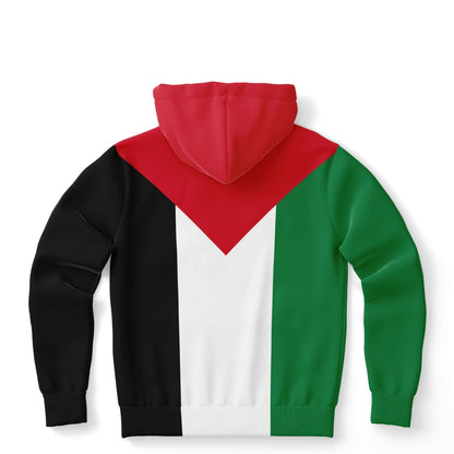 Palestine Flag Athletic Hoodie - Athletic Hoodie - AOP - Middle Shark