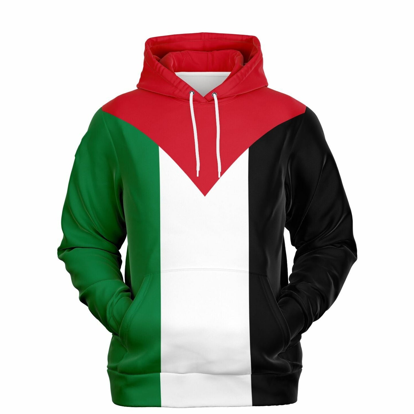 Palestine Flag Athletic Hoodie - Athletic Hoodie - AOP - Middle Shark