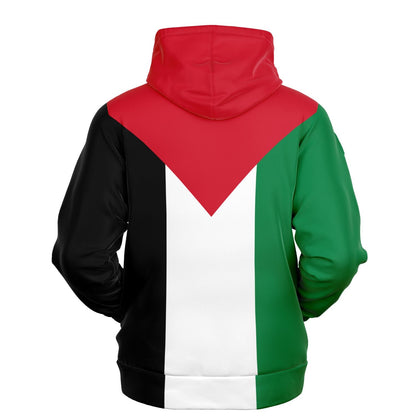 Palestine Flag Athletic Hoodie - Athletic Hoodie - AOP - Middle Shark