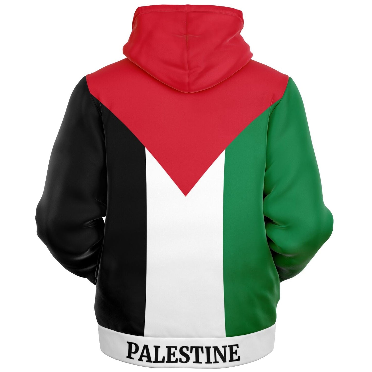 Palestine Microfleece Ziphoodie - Microfleece Ziphoodie - AOP - Middle Shark