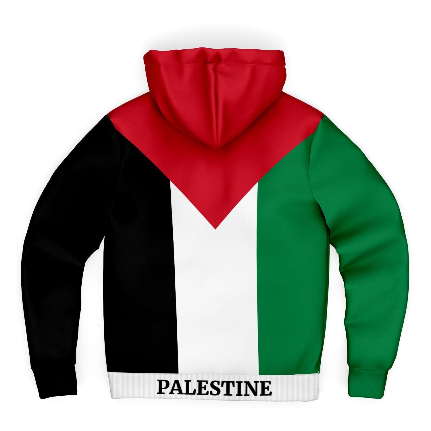 Palestine Microfleece Ziphoodie - Microfleece Ziphoodie - AOP - Middle Shark