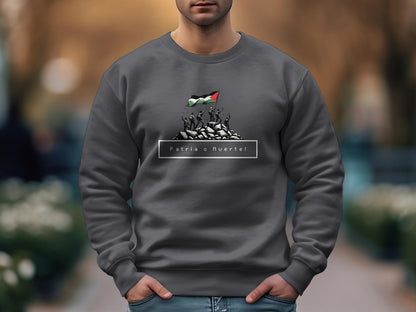 Palestine Patria o Muerte Crewneck Sweatshirt - Sweatshirt - Middle Shark