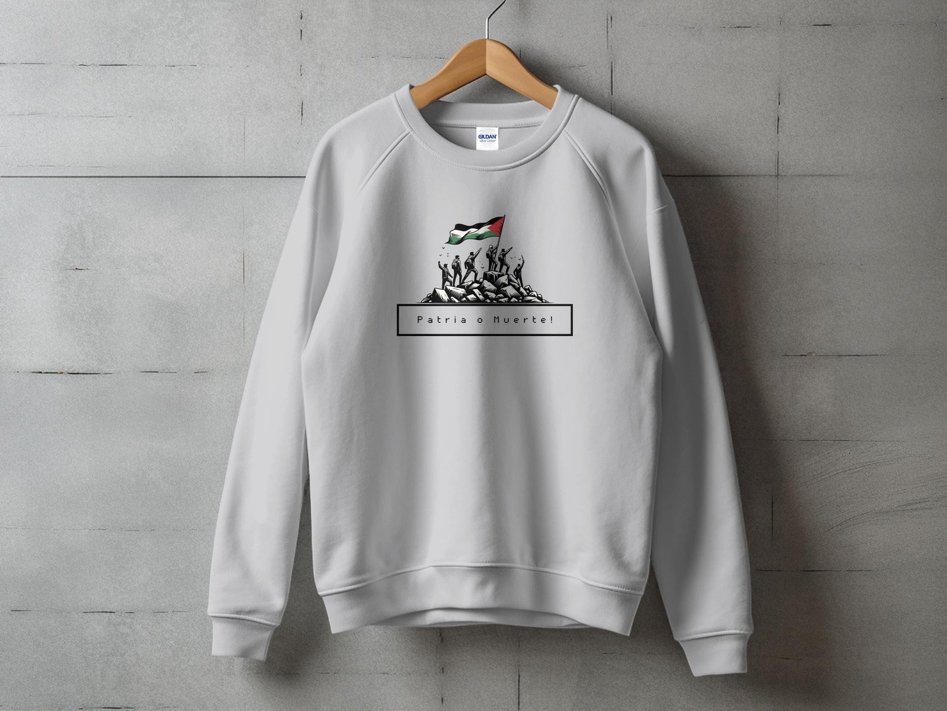 Palestine Patria o Muerte Crewneck Sweatshirt - Sweatshirt - Middle Shark