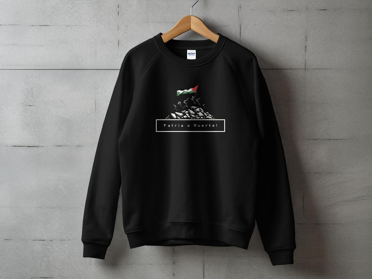 Palestine Patria o Muerte Crewneck Sweatshirt - Sweatshirt - Middle Shark