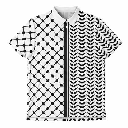 Palestinian Keffiyeh Polo Shirt - Polo Shirt - AOP - Middle Shark